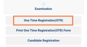 One Time Registration - OTR