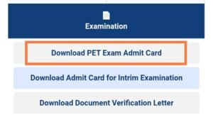 UPSSSC PET Admit Card Download Link
